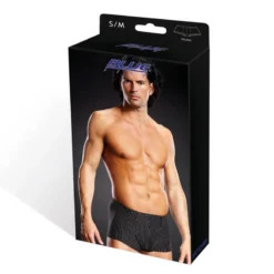 Caleçon Sexy Noir à Rayures Blanches Performance Microfiber - Blue Line -Erotikartikel Verkaufe 11425