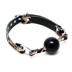Bâillon Boule En Silicone Ø 4.4 Cm Léopard - Rimba