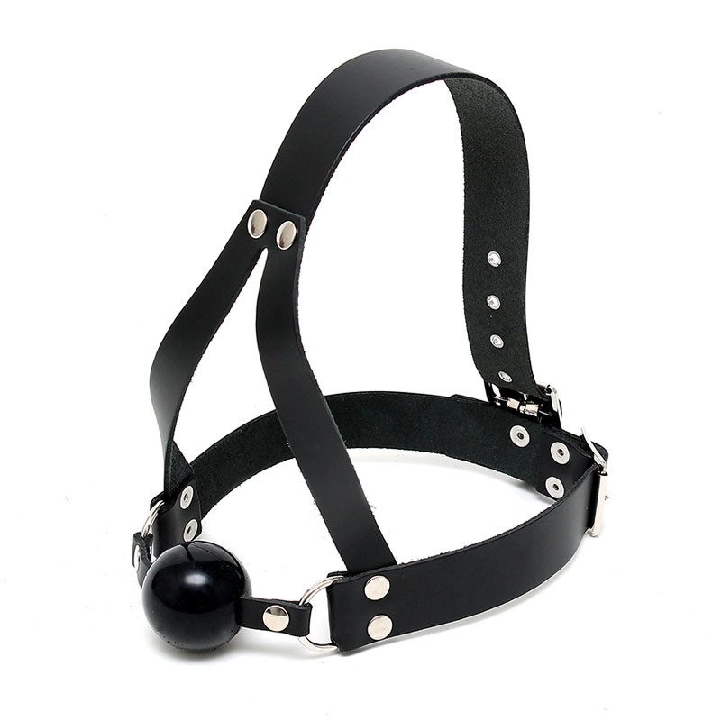 Harnais Facial BDSM Avec Ball Gag Ø 4.4 Cm - Rimba 3 Harnais Facial BDSM Avec Ball Gag Ø 4.4 Cm - Rimba