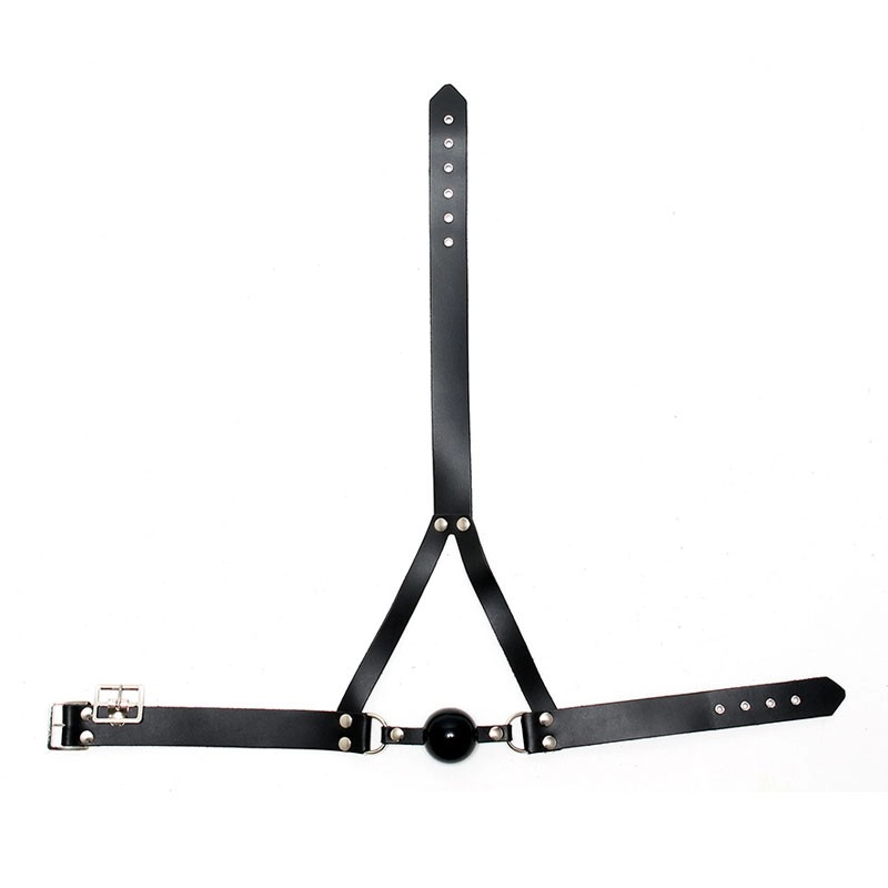 Harnais Facial BDSM Avec Ball Gag Ø 4.4 Cm - Rimba 4 Harnais Facial BDSM Avec Ball Gag Ø 4.4 Cm - Rimba – Image 2
