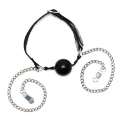 Ball Gag Avec Pinces à Seins - Rimba