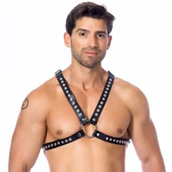 Harnais BDSM En Cuir Avec Rivets (homme) - Rimba