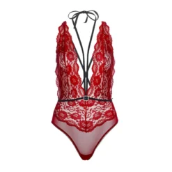 Body Sexy Avec Dentelle Florale (rouge) – Leg Avenue -Erotikartikel Verkaufe 14971