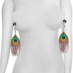 Pinces à Tétons Avec Plumes De Paon - Rimba 7 Pinces à Tétons Avec Plumes De Paon - Rimba -Erotikartikel Verkaufe 16958