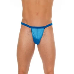 G String Sexy & Pouch (bleu) - Rimba