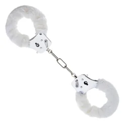 Shots Toys Menottes SM Fourrure (blanc) - ToyJoy