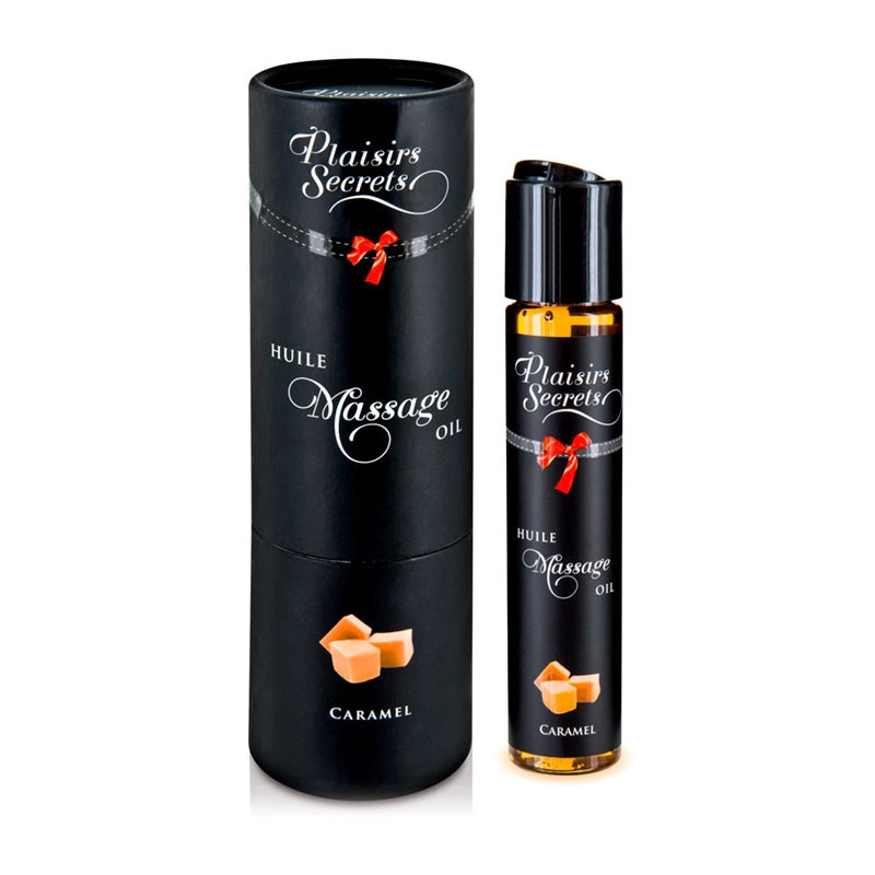 Huile De Massage Comestible Caramel - Plaisirs Secrets 3 Huile De Massage Comestible Caramel - Plaisirs Secrets