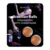 2x Boules Lubrifiantes Fraise & Champagne - Brazilian Balls -Erotikartikel Verkaufe 20640