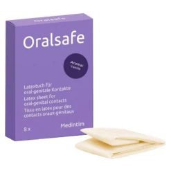 Préservatif Oral Safe (Vanille) 8pces. - Digue Buccale