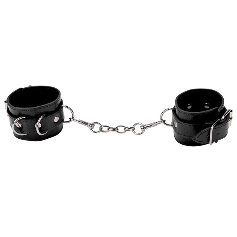 Menottes En Cuir Noir - Ouch! 3 Menottes En Cuir Noir - Ouch!