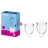 Coupe Menstruelle Feel Confident Clear (2 Pces) - Satisfyer -Erotikartikel Verkaufe 21077