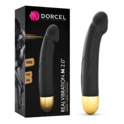 Vibromasseur Point-G (Black Gold) - Dorcel Real Vibration M 2.0