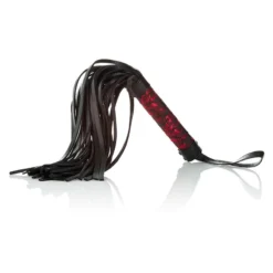 Martinet BDSM Scandal Flogger Noir & Rouge - Calexotics