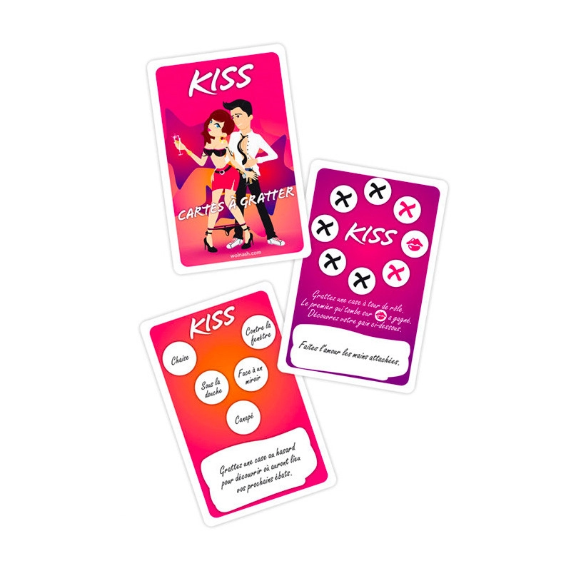 Cartes à Gratter "Kiss" 6x (Français) - Ozzé 4 Cartes à Gratter "Kiss" 6x (Français) - Ozzé – Image 2