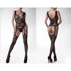 Bodystocking 20004 (Noir) - Grey Velvet