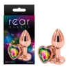 Plug Anal Aluminium Rear Assets Heart Rose Gold (S) - NS Novelties