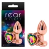 Plug Anal Aluminium Rear Assets Heart Rose Gold (M) - NS Novelties