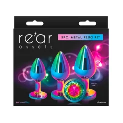 Kit De Plug Anal Aluminium Rear Assets Rainbow (3x) - NS Novelties -Erotikartikel Verkaufe 22166