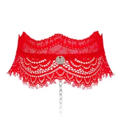 Collier Chocker Bergamore (Rouge) - Obsessive