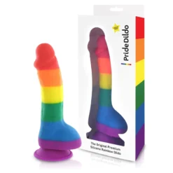 Gode Gay Avec Scrotum Aux Couleurs Arc-en-ciel - Pride Dildo -Erotikartikel Verkaufe 6945