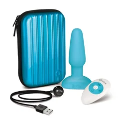Plug Anal Rotatif Et Vibrant Télécommandé - B-Vibe Rimming 2 Bleu -Erotikartikel Verkaufe 7749